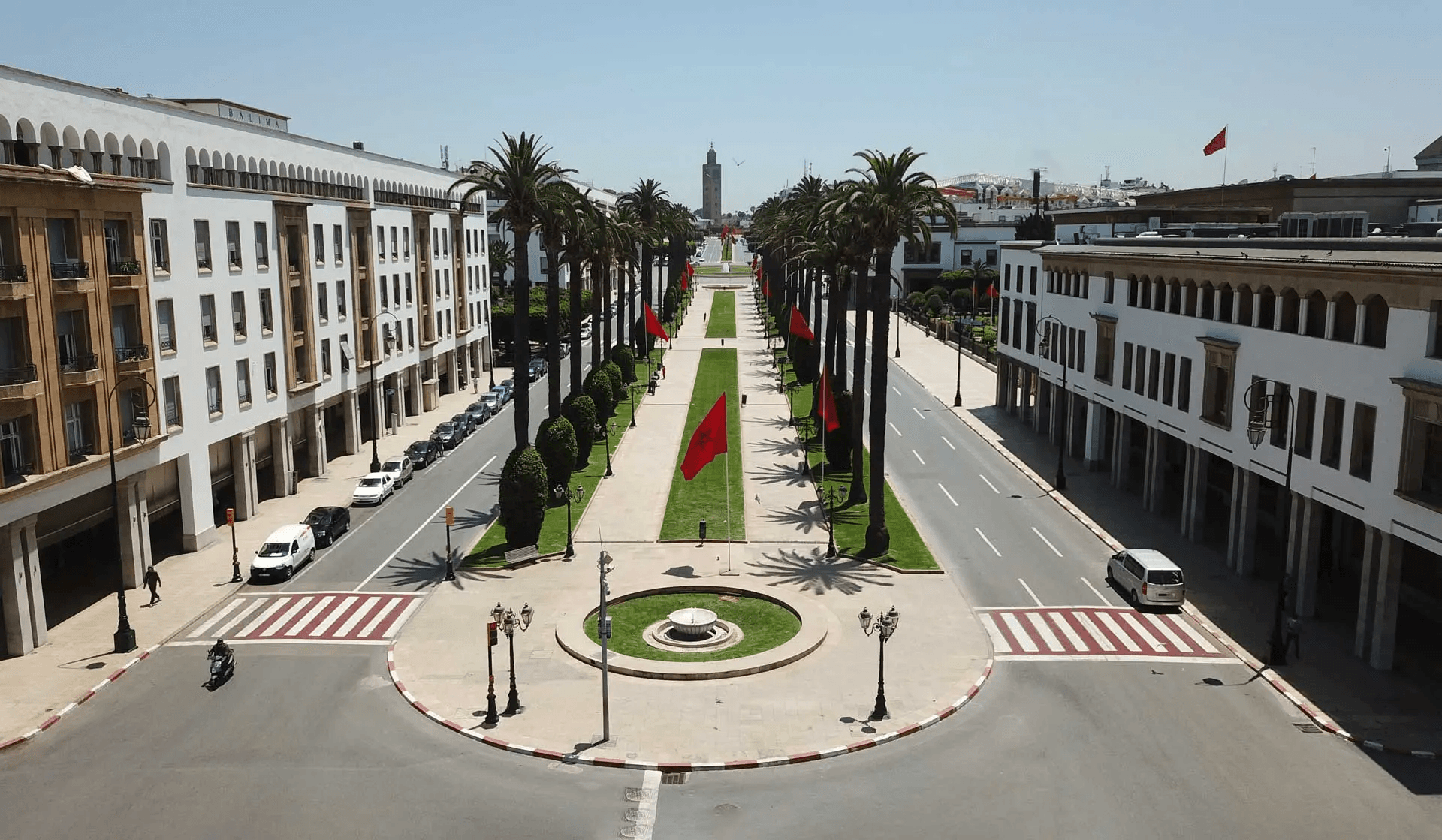 Rabat cityscape with Bandy's Cars
